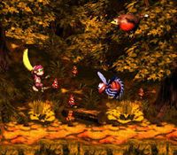 une photo d'Ã©cran de Donkey Kong Country 3 sur Nintendo Super Nes